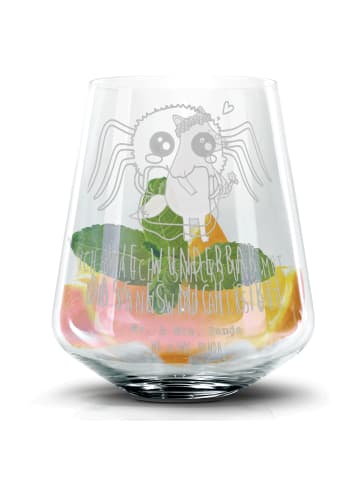 Mr. & Mrs. Panda Whiskyglas Spinne Agathe Sandwich mit Spruch in Transparent