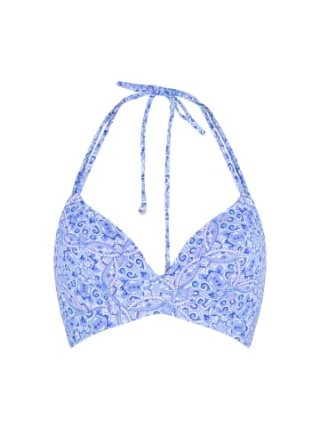 Linga Dore Bikini top Triangel in Blue paisley print