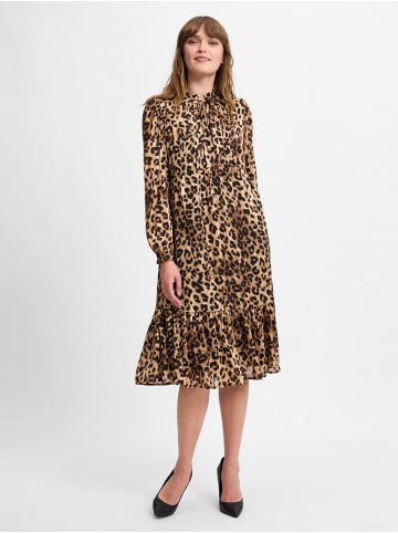 Marie Lund Kleid in camel schwarz - 0001