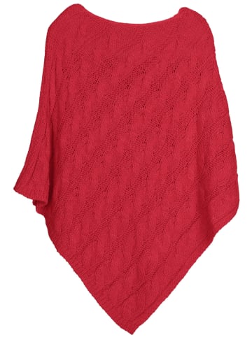 styleBREAKER Strick Poncho in Rot