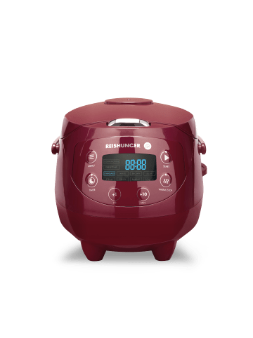 Reishunger Digitaler Mini Reiskocher, bordeaux, 350W, 0,6l