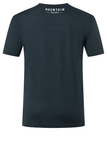 super.natural Merino T-Shirt in blau