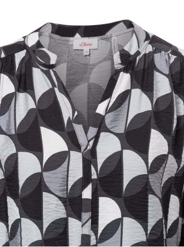 s.Oliver Blusenshirt in anthrazit schwarz - 0001