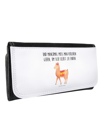 Mr. & Mrs. Panda Portemonnaie für Damen Alpaka Stolz mit Spruch in Weiß