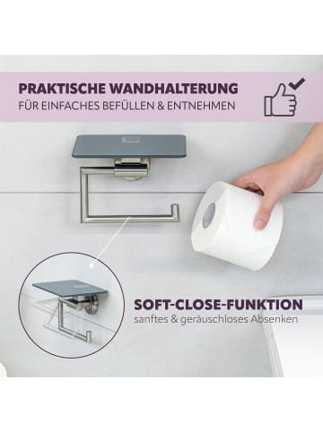 bremermann Toilettenpapierhalter PIAZZA ca. 17 x 13,5 x 13,5 cm (B/H/T)