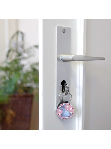 Mr. & Mrs. Panda Anhänger Einhorn Nashorn ohne Spruch in Rot Pastell