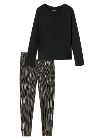 Schiesser Pyjama Modern Nightwear in Schwarz