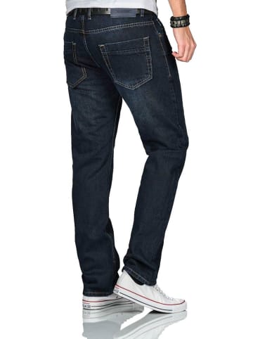 Alessandro Salvarini Jeans A. Salvarini Beppo Designer Herren Jeans Hose Basic Jeanshose Comfort Fit in Dunkelblau
