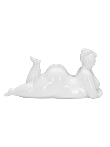 Mauro Ferretti Weiße Harzstatue einer Frau, 32 x 12,5 x 16 cm