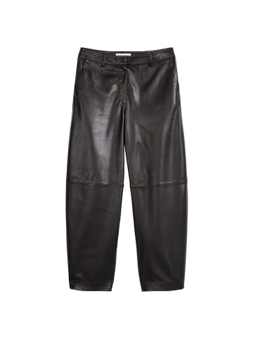 Marc O'Polo Lederhose regular in Schwarz