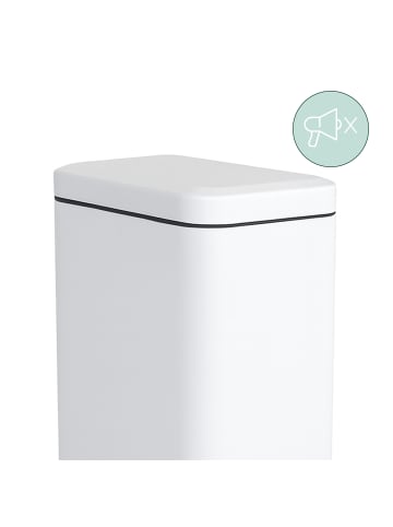 relaxdays Mülleimer in Weiß - 5 l