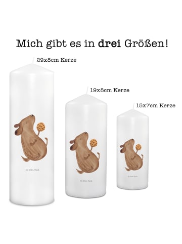 Mr. & Mrs. Panda Kerze Hund Keks ohne Spruch in Weiß