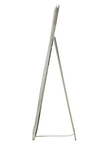 Mauro Ferretti Standspiegel aus silberfarbenem Metall, 46 x 57 x 153 cm