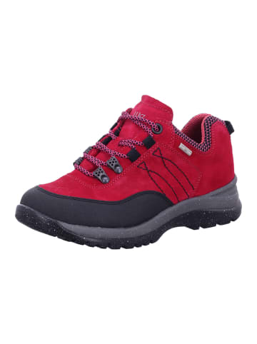 WALDLÄUFER Damen- Schnürschuhe GUMMI VELOUR SPORT-NET in Rot