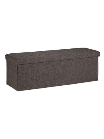 relaxdays Sitzbank in Braun-Grau - (B)114 x (H)38,5 x (T)37,5 cm