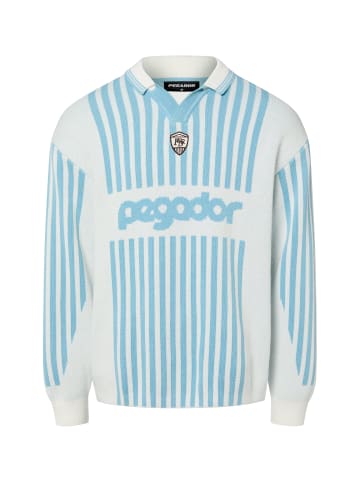 PEGADOR Strickpullover Davos in ecru hellblau - 0001