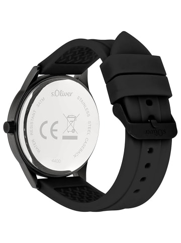 s.Oliver Quarzuhr SO-4400-PQ in Schwarz