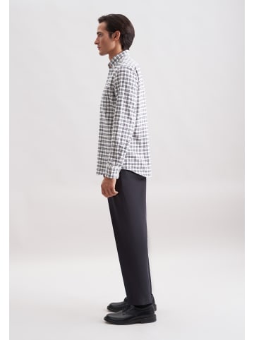 Seidensticker Flanellhemd Slim in Grau