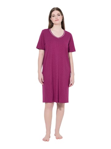 Ulla Popken Nachthemd in fuchsia pink