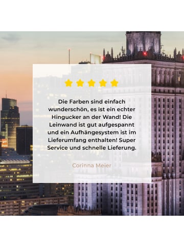 MuchoWow Leinwand bilder Erleuchtete Stadt (BxH)