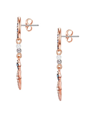 Lulu & Jane Ohrstecker Halbmond/Stern Messing in roségold