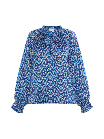 IZIA Damen Bluse in Blau Mehrfarbig