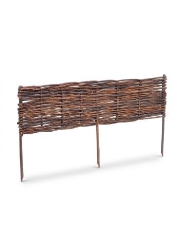 relaxdays 10 x Beeteinfassung in Braun - (B)100 x (H)20 cm