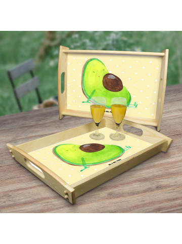 Mr. & Mrs. Panda Frühstückstablett Avocado Schwangerschaft ohne ... in Gelb Pastell