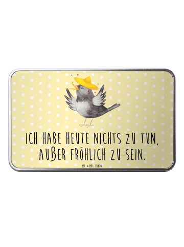 Mr. & Mrs. Panda Metalldose Rabe Sombrero mit Spruch in Gelb Pastell