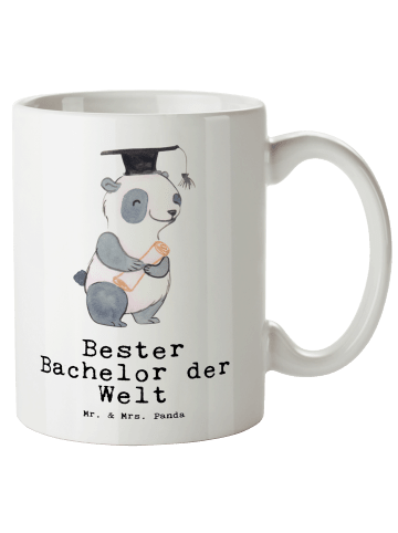 Mr. & Mrs. Panda Kaffeetasse Panda Bester Bachelor der Welt mit ... in Weiß