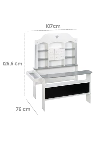 roba Candyshop weiß/grau mit vielen Schubladen sowie Seiten- und Fronttheke