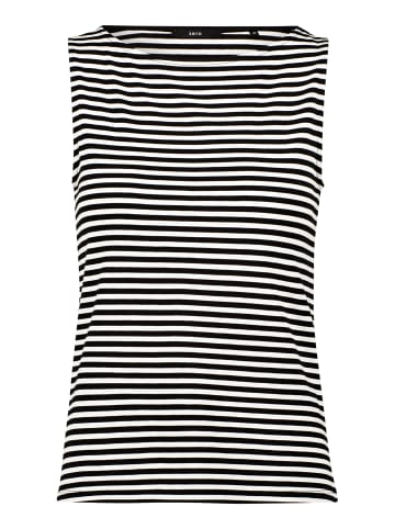 Zero  Streifentop mit U-Bootausschnitt in BlackCream