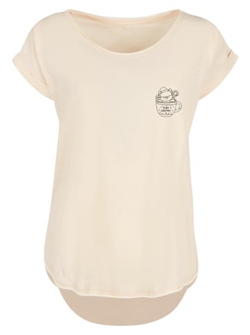 F4NT4STIC Long Cut T-Shirt Weihnachtstasse in Whitesand