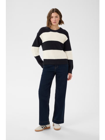 PART TWO Strickpullover BozenaPW Baggy fit in Dark Navy Tofu Stripe