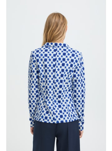 ICHI Blazer IHKATE Regular fit in BLUE GRAPHIC TILE