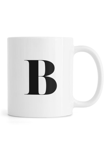 Juniqe Tasse "B" in Schwarz & Weiß