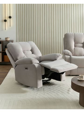 Beliani Fernsehsessel BERGEN in Beige - (W) 90 x (H) 101 x (L) 72 cm