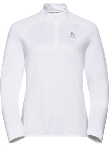 Odlo Longsleeve "Mid Layer 1/2 Zip Berra Light" in Weiß