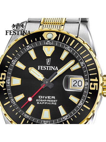 Festina Analog-Armbanduhr Festina The Originals silber, gold groß (ca. 41mm)