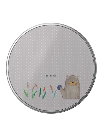 Mr. & Mrs. Panda Kaffeedose Otter Stein ohne Spruch in Grau Pastell