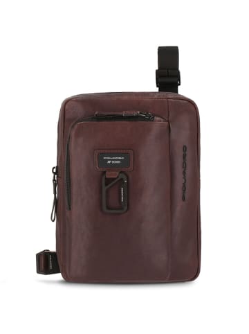 Piquadro Harper Umhängetasche Leder 21 cm in dark brown