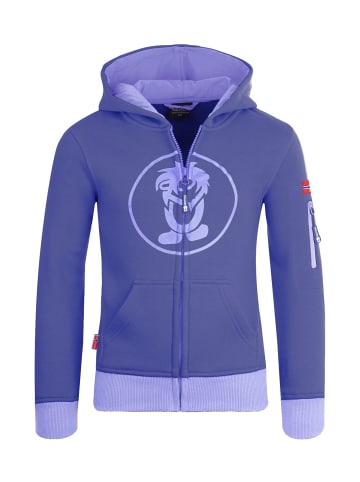 Trollkids Hoodie Pullover mit Kapuze "Sortland" in Dunkellila/Lavender