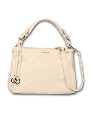Toscanto Leder Schultertasche Toscanto Tasche beige ca. 38cm
