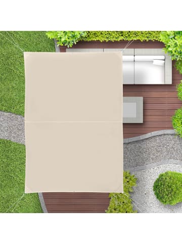 relaxdays Sonnensegel in Beige - 4 x 6 m