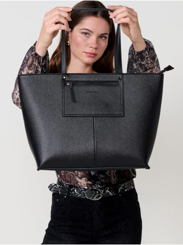 KOROSHI Schultertasche in Lederoptik in SCHWARZ
