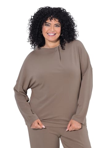 Ulla Popken Sweatshirt in blassbraun