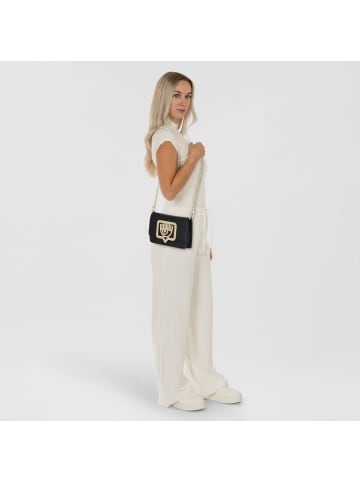 Chiara Ferragni Eyelike buckle Clutch Geldbörse 19.5 cm in black