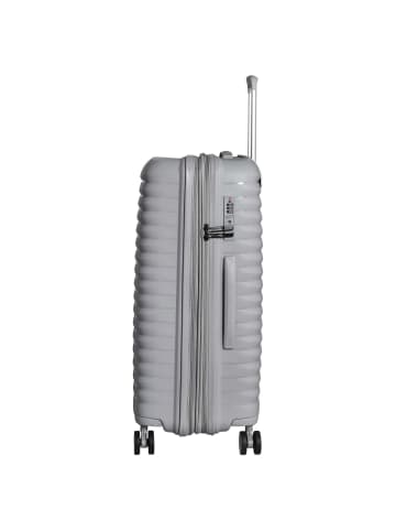 D&N Travel Line 4500+ - 4-Rollen-Trolley M 65 cm erw. (black) in grau