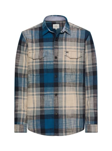 Camel Active Lässiges Langarmhemd aus reiner Baumwolle in Blau