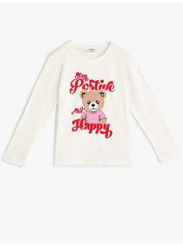 KOTON T-shirt in Ekru